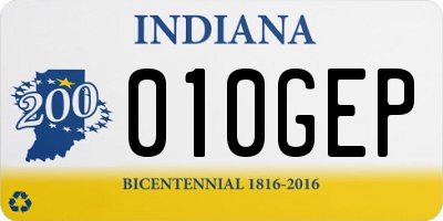 IN license plate 010GEP