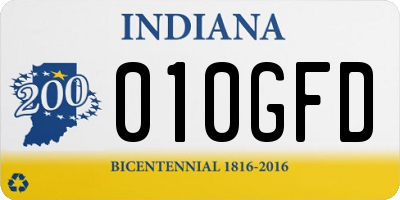 IN license plate 010GFD