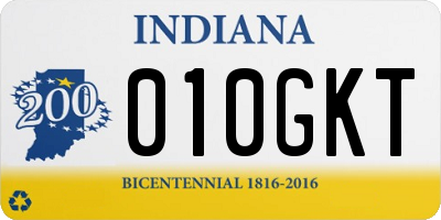 IN license plate 010GKT