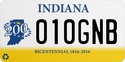 IN license plate 010GNB