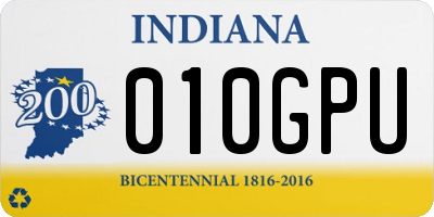 IN license plate 010GPU