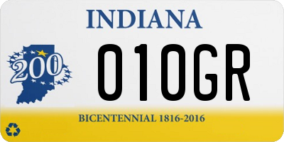 IN license plate 010GR