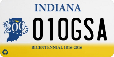 IN license plate 010GSA