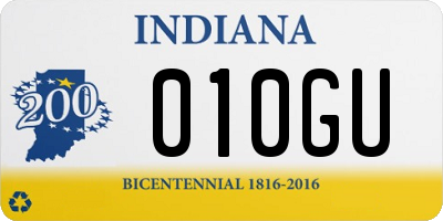 IN license plate 010GU