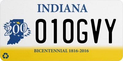 IN license plate 010GVY