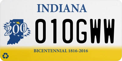 IN license plate 010GWW