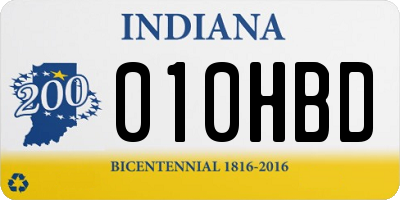 IN license plate 010HBD