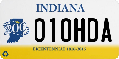 IN license plate 010HDA