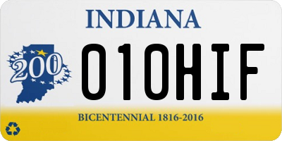 IN license plate 010HIF