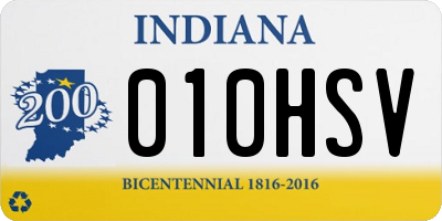 IN license plate 010HSV
