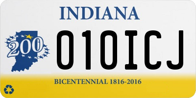 IN license plate 010ICJ