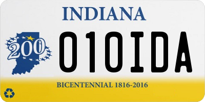 IN license plate 010IDA