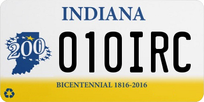 IN license plate 010IRC