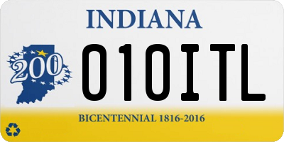 IN license plate 010ITL