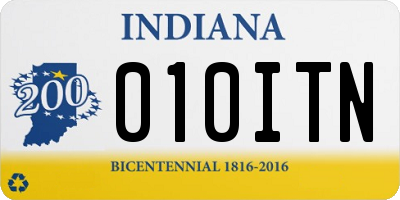 IN license plate 010ITN