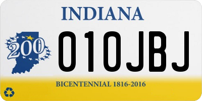 IN license plate 010JBJ