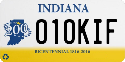 IN license plate 010KIF