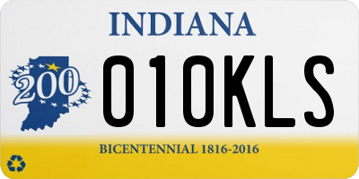 IN license plate 010KLS