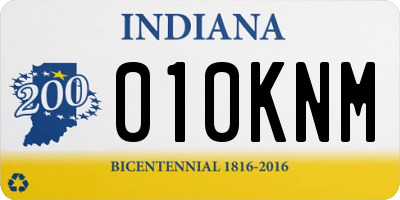 IN license plate 010KNM