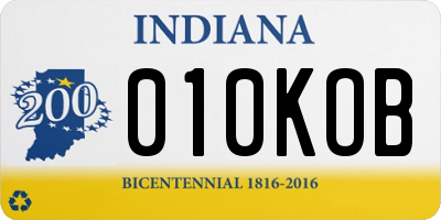 IN license plate 010KOB