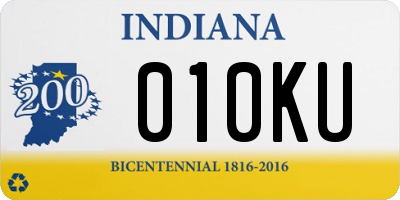 IN license plate 010KU