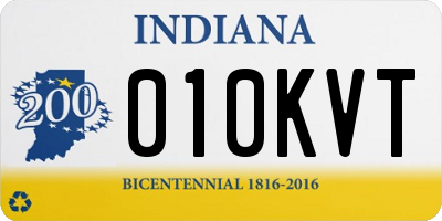 IN license plate 010KVT
