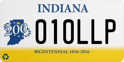 IN license plate 010LLP