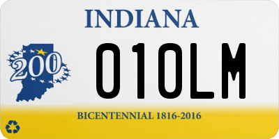 IN license plate 010LM