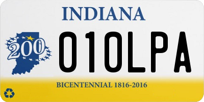 IN license plate 010LPA