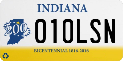 IN license plate 010LSN