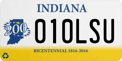 IN license plate 010LSU