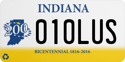 IN license plate 010LUS
