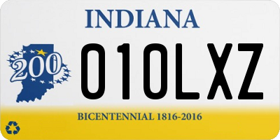 IN license plate 010LXZ