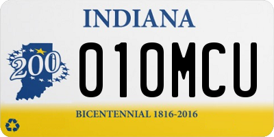 IN license plate 010MCU