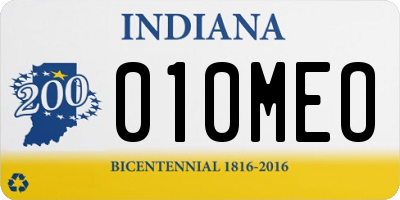 IN license plate 010MEO