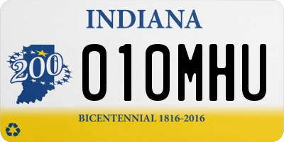 IN license plate 010MHU
