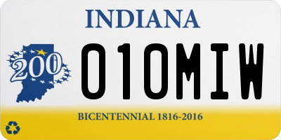 IN license plate 010MIW