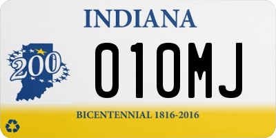 IN license plate 010MJ
