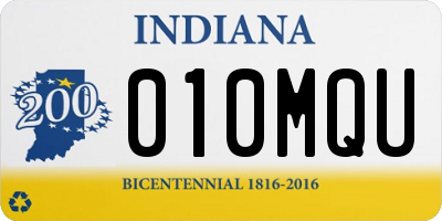 IN license plate 010MQU
