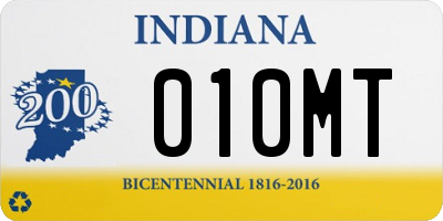 IN license plate 010MT