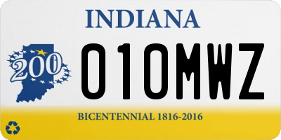 IN license plate 010MWZ