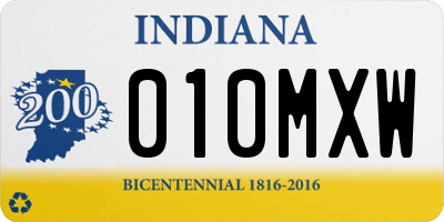 IN license plate 010MXW