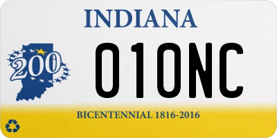 IN license plate 010NC
