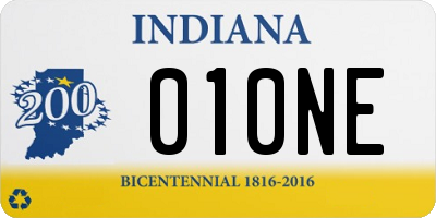IN license plate 010NE