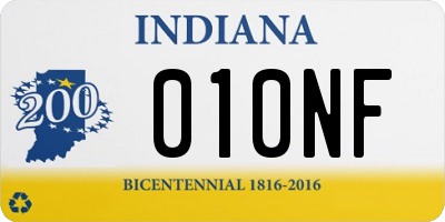 IN license plate 010NF