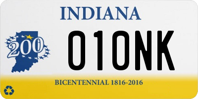 IN license plate 010NK