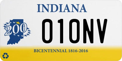 IN license plate 010NV