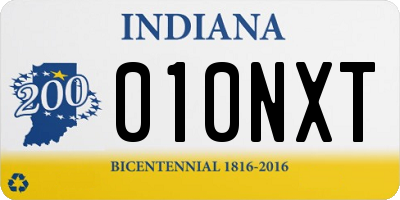 IN license plate 010NXT