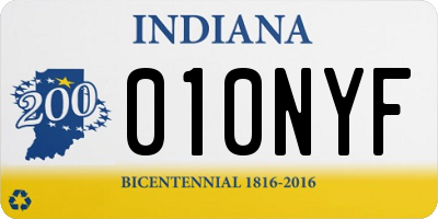 IN license plate 010NYF