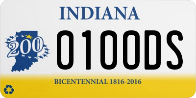 IN license plate 010ODS
